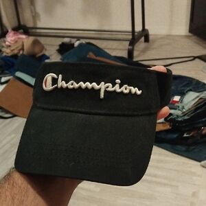 Champion Classic Black Visor Vintage